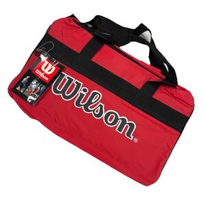 Vintage 90's Wilson   Tennis Duffle Gym Sports Bag Spell Out  Red